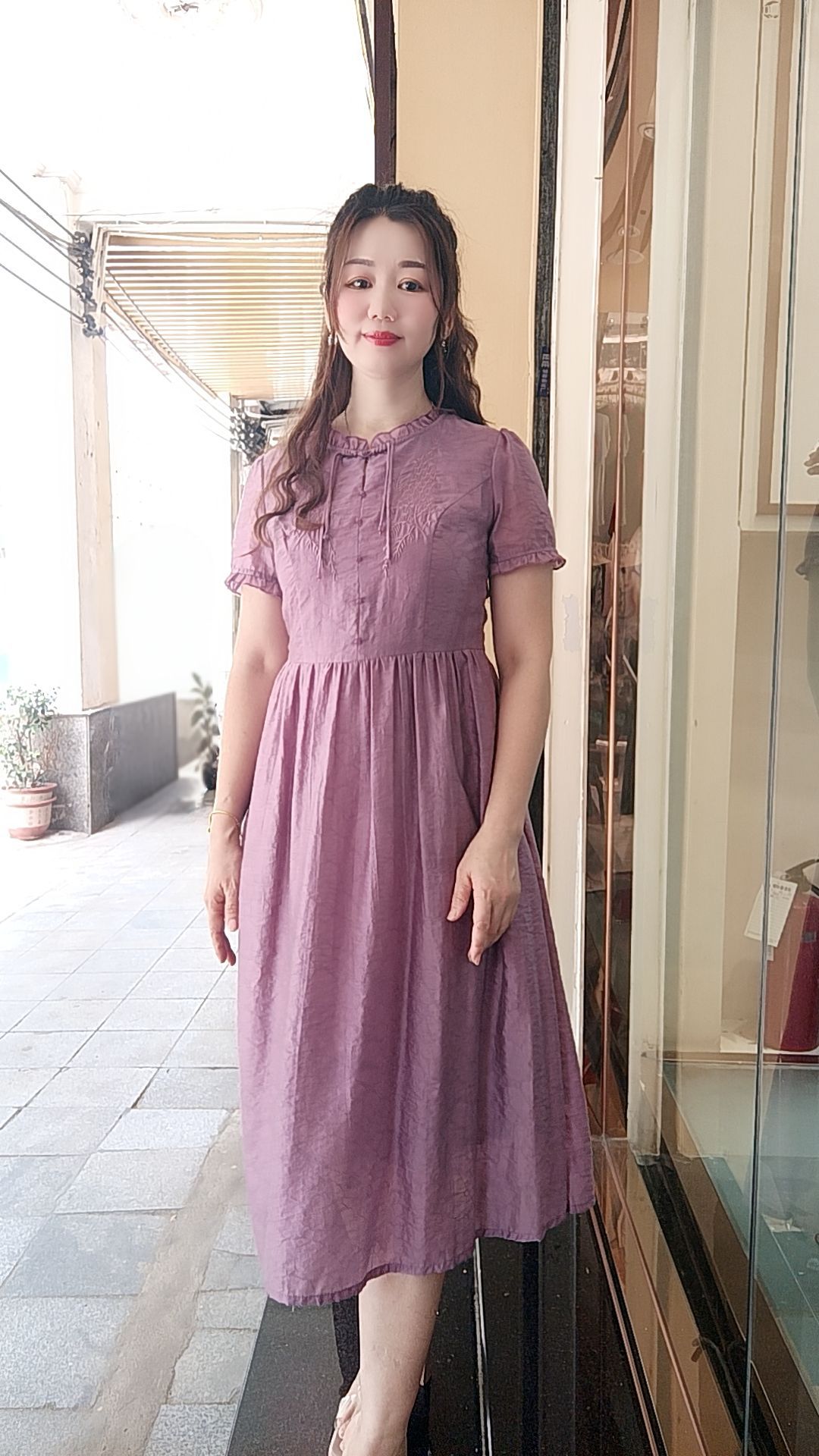 民族特色修身显瘦连衣裙