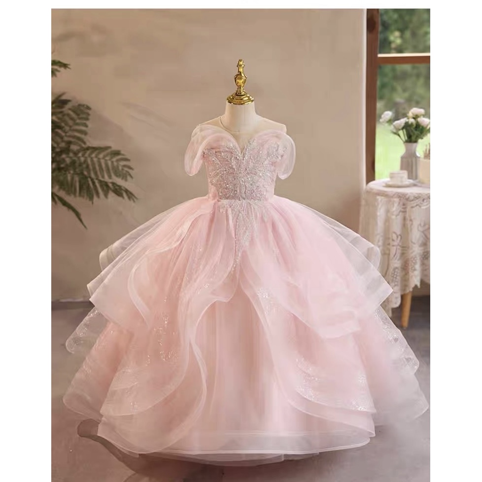 【翩若惊鸿】生日走秀重工公主裙高端儿童礼服花童主持