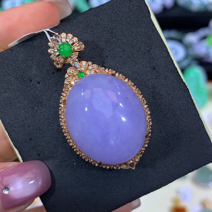 18K金镶嵌手链翡翠翡翠