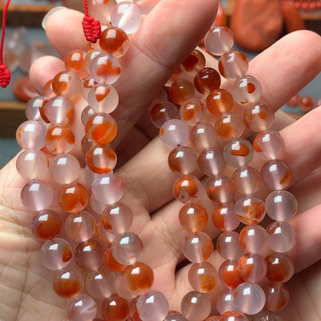 南红玛瑙未镶嵌1干掌冰飘多圈