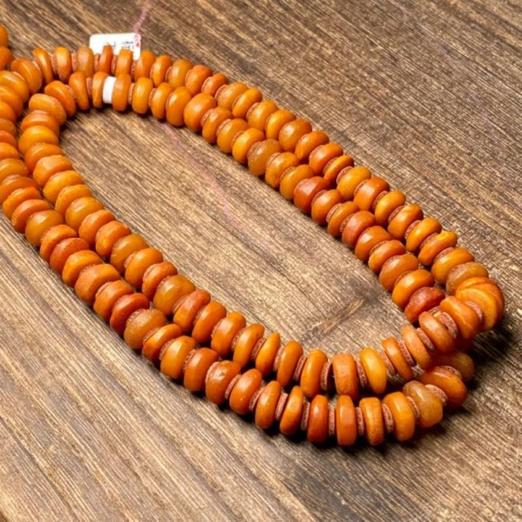 橘皮蜜蜡饼项链尺寸13-14mm左右多样性发一件