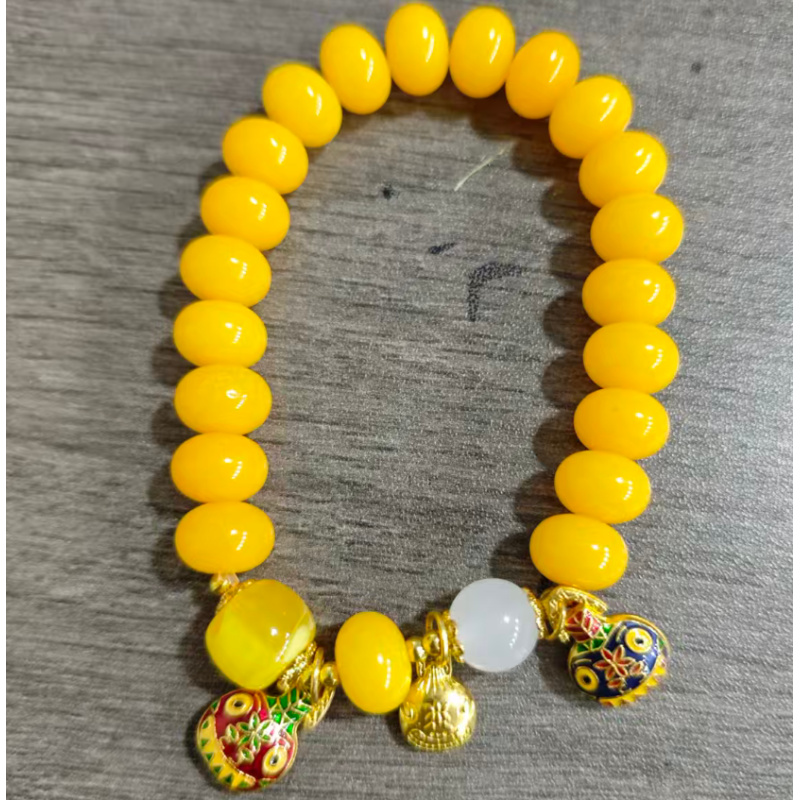 黄玉菩提+吞金兽手串06011