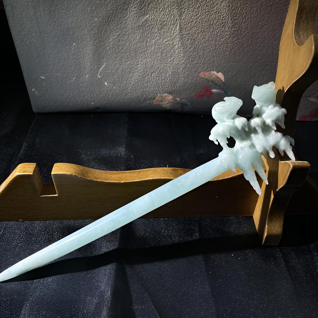 原创设计冰雪奇缘兔子，冰溜玉簪发饰创意发簪