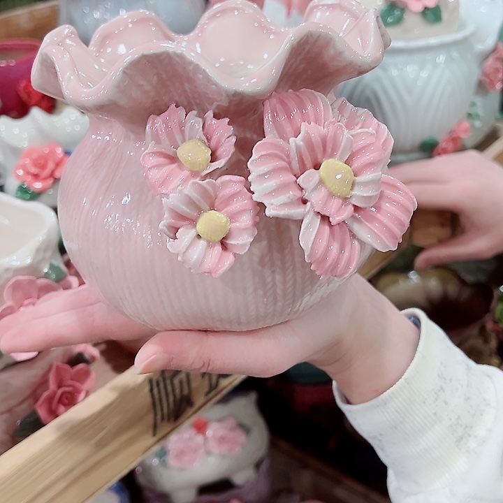 有孔，凑单福利满10元发货陶瓷多肉花盆！