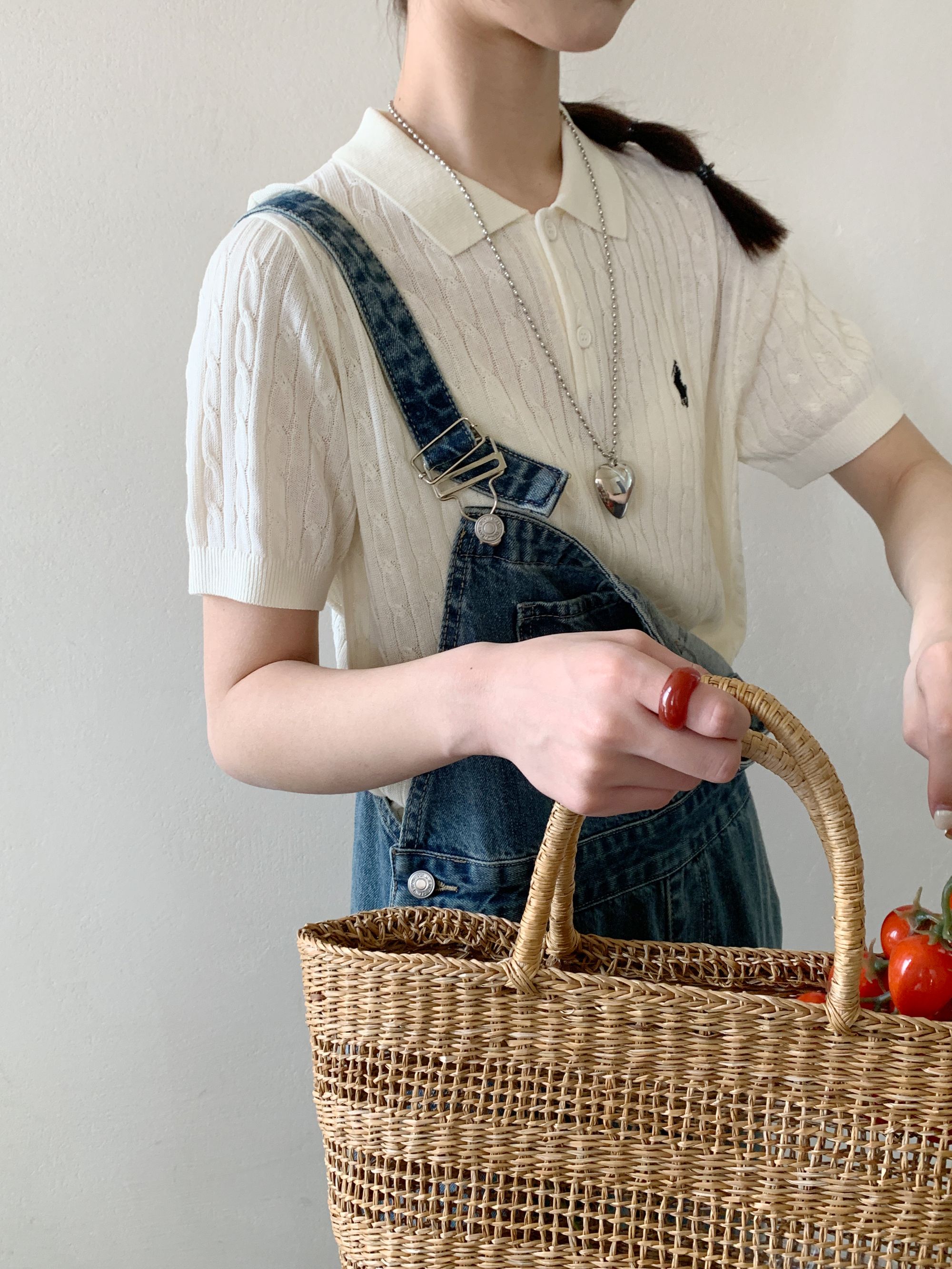 【DUODUO 689967】新款夏季莱赛尔女翻领薄款松弛感显瘦针织衫