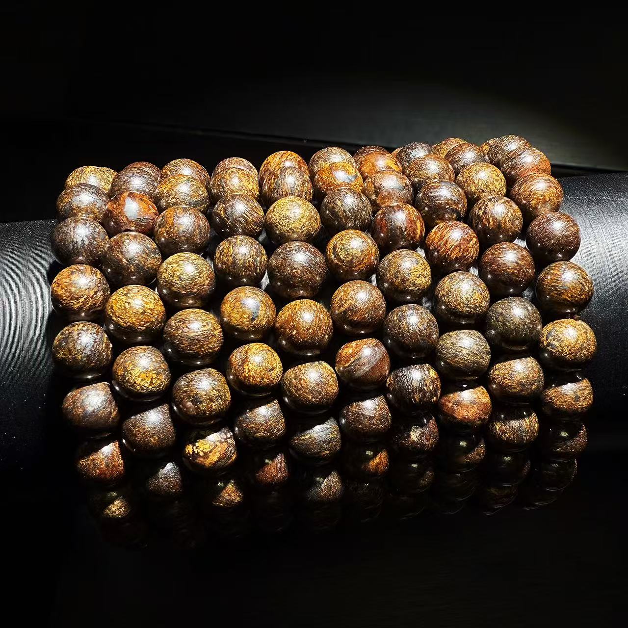 【皇后甄选】黄金西北非圆珠单圈手串