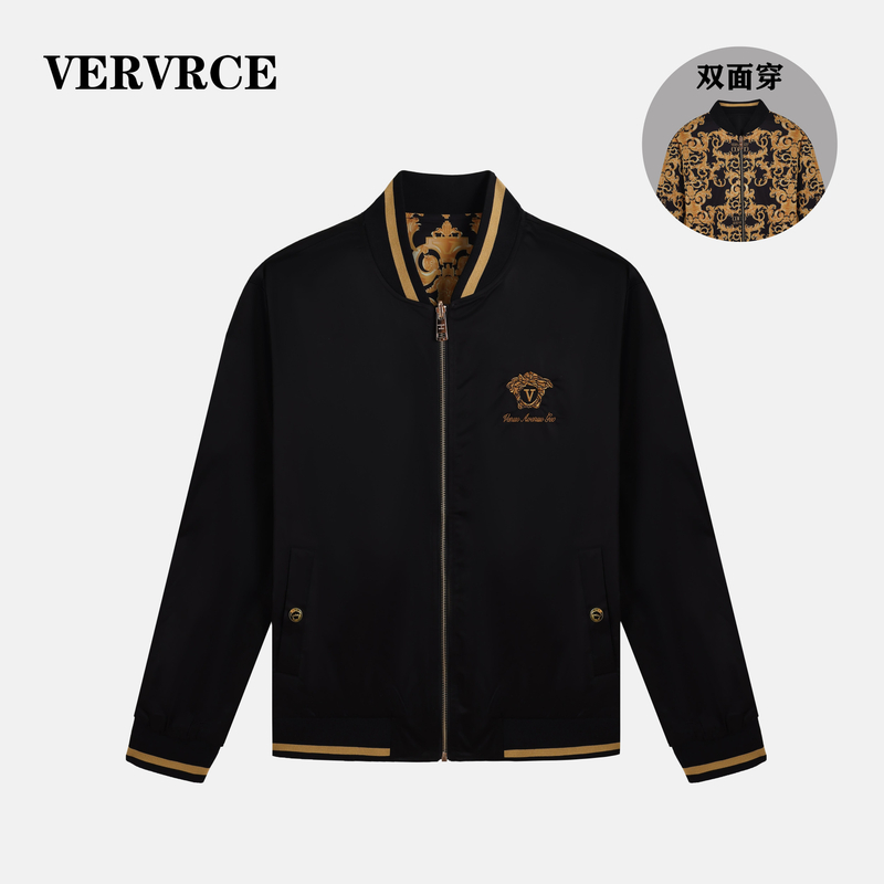 VERVRCE/InkVein高级感双面男士黑金刺绣夹克外套
