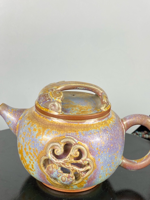 中国神后钧瓷茶具 事事如意 泡茶壶