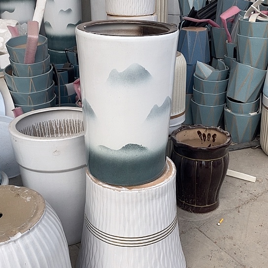 高腰圆柱山水大号口28高44福利