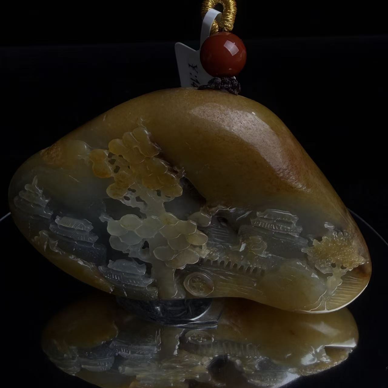 原石山水洒金皮V038