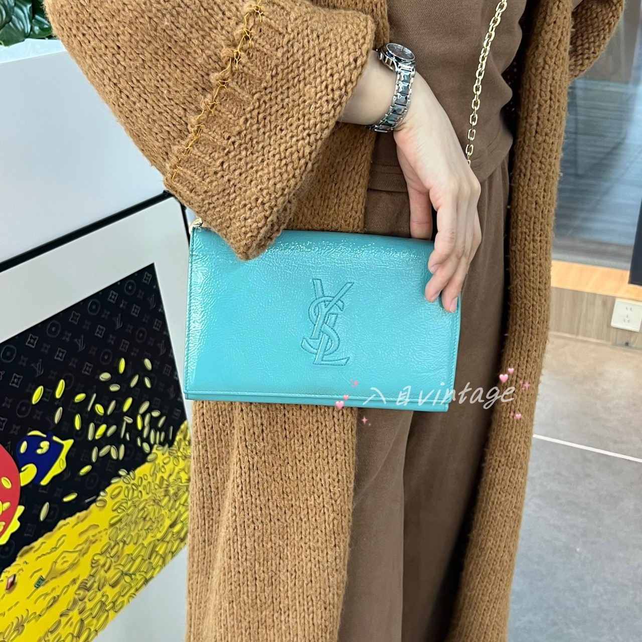 95新 YSL/圣罗兰 珍甄 信封woc单肩包 94169