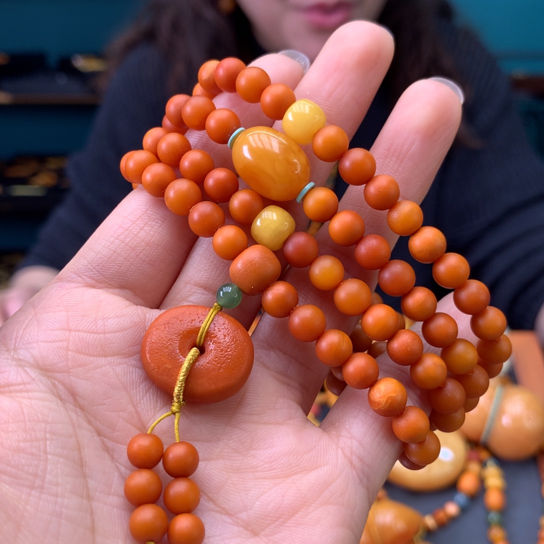 蜜蜡未镶嵌手串天然