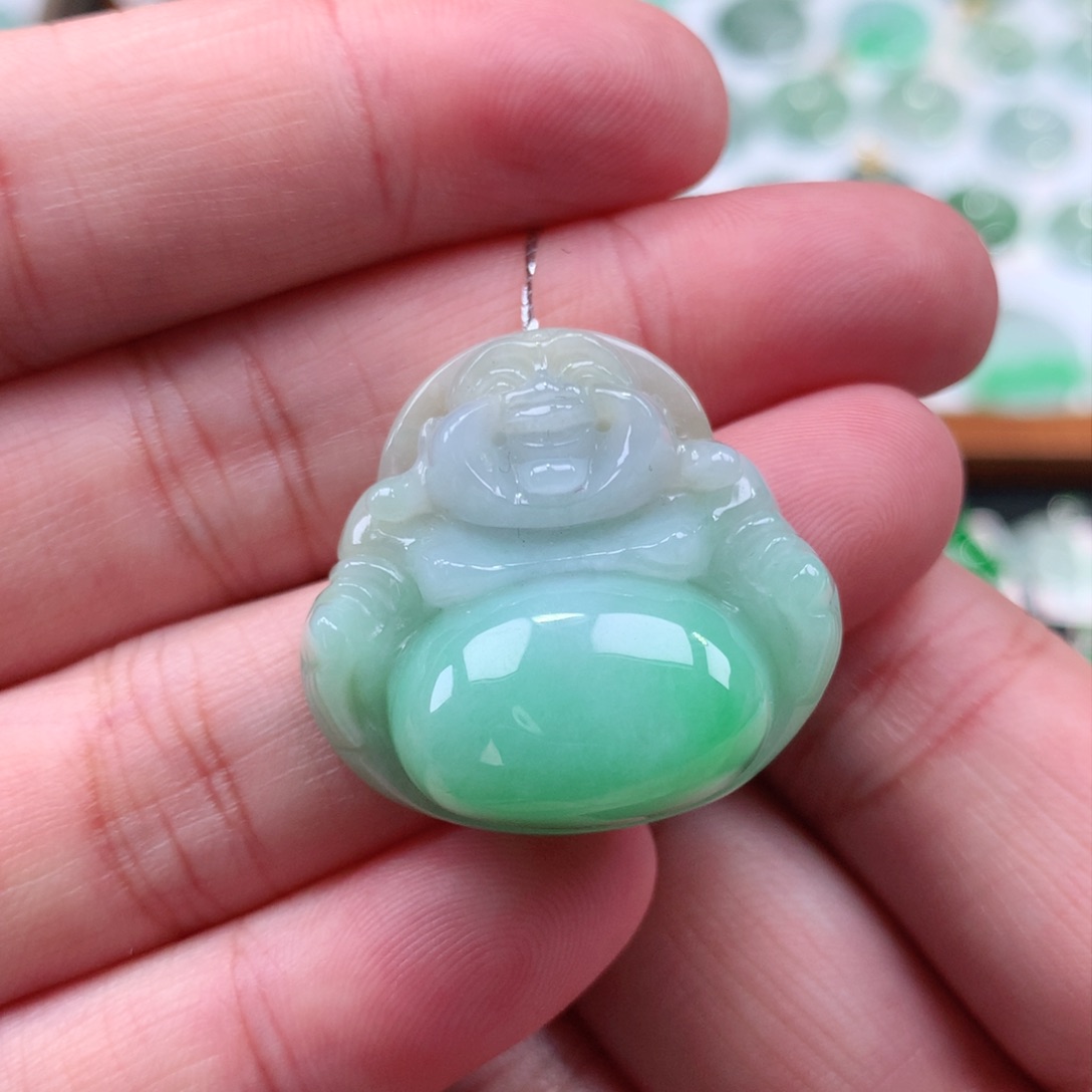 翡翠吊坠(不含链)未镶嵌佛公