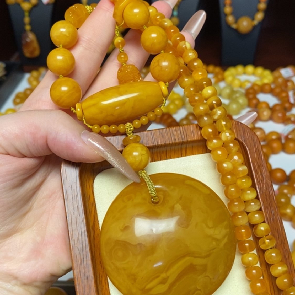 【闪购商品】蜜蜡颈饰未镶嵌项链