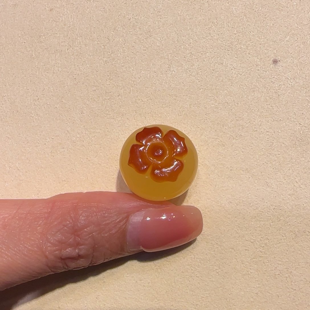 琥珀未镶嵌珠宝奇石双*熊