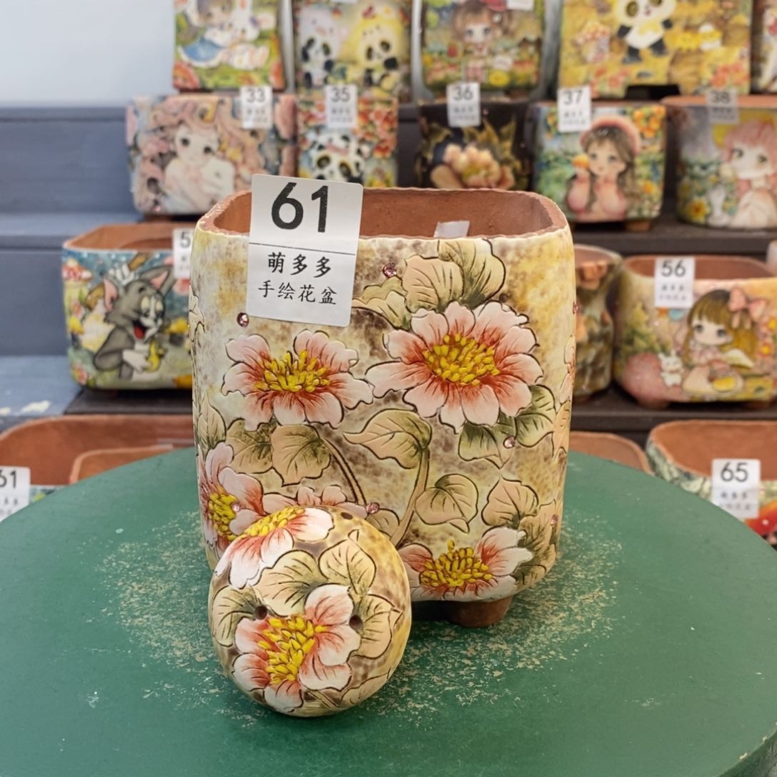 萌多多手绘花盆开播浮力咖