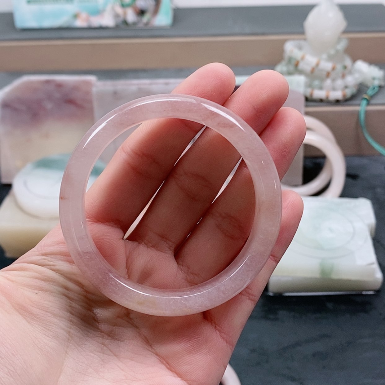 【闪购商品】石英质玉手镯未镶嵌懒***酱