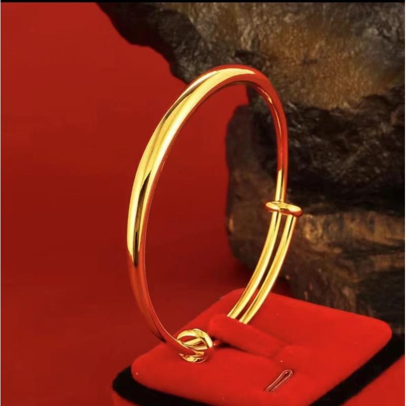 合金手镯  光面推拉手镯