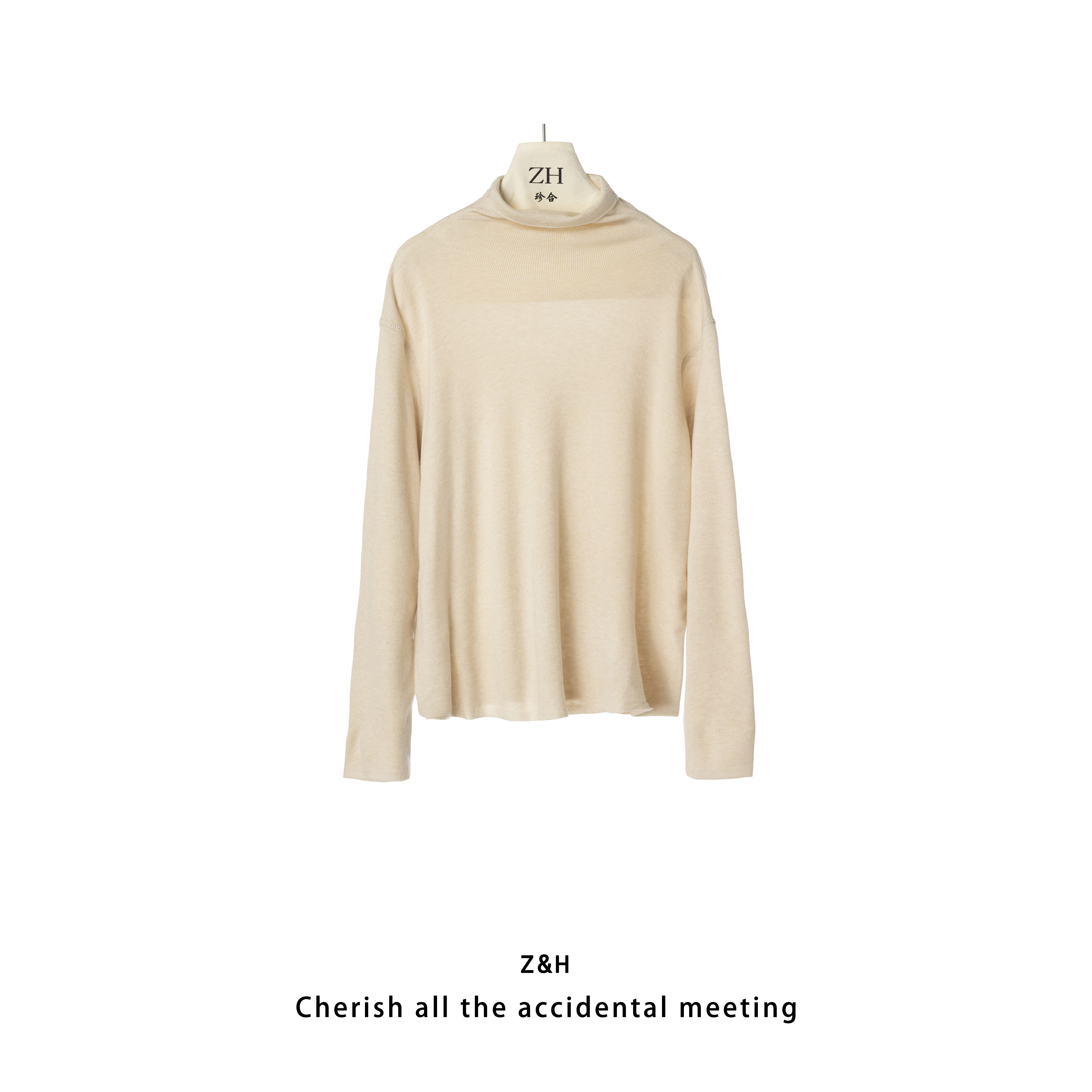 ZH【落雪听梅】纯色简约针织衫女长袖舒适百搭