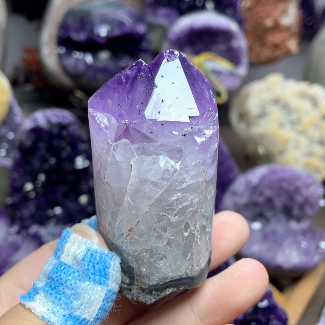 未镶嵌珠宝半成品紫晶捡漏