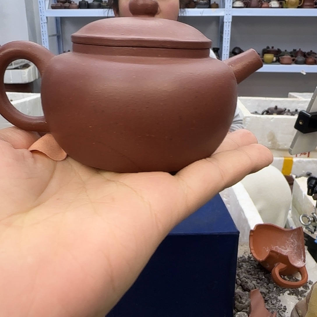 茶壶紫砂宜兴紫砂壶瑕疵处理