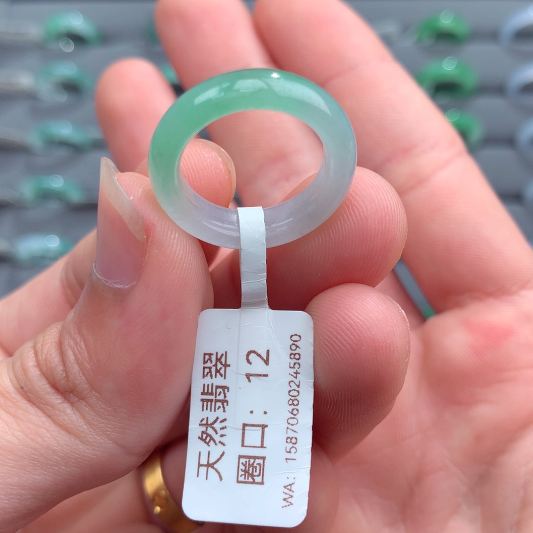 翡翠戒指未镶嵌天然