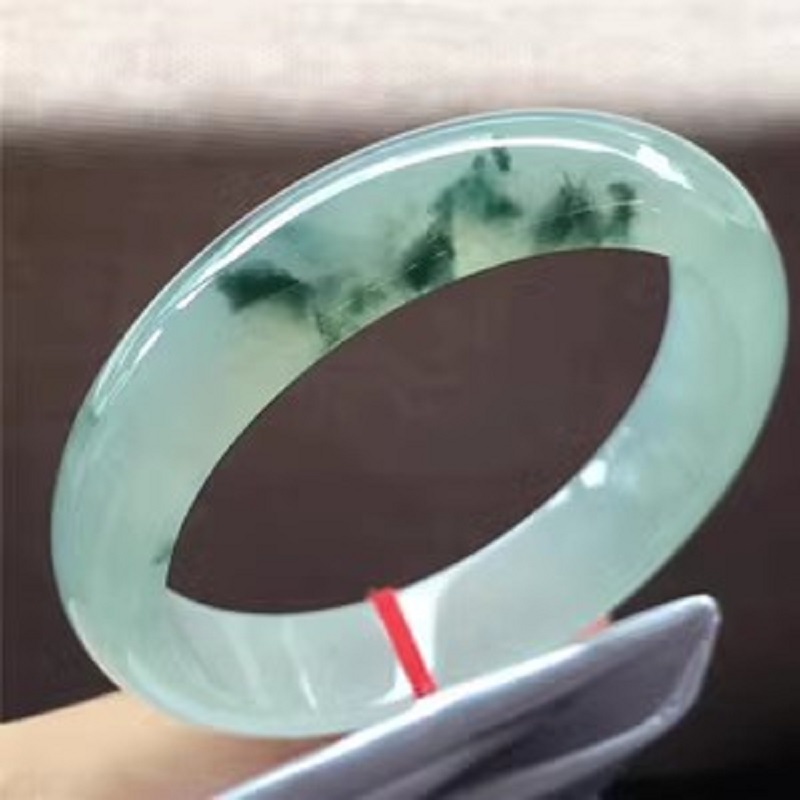 非金属莫桑石手镯 天然保A时尚冰绿手镯2