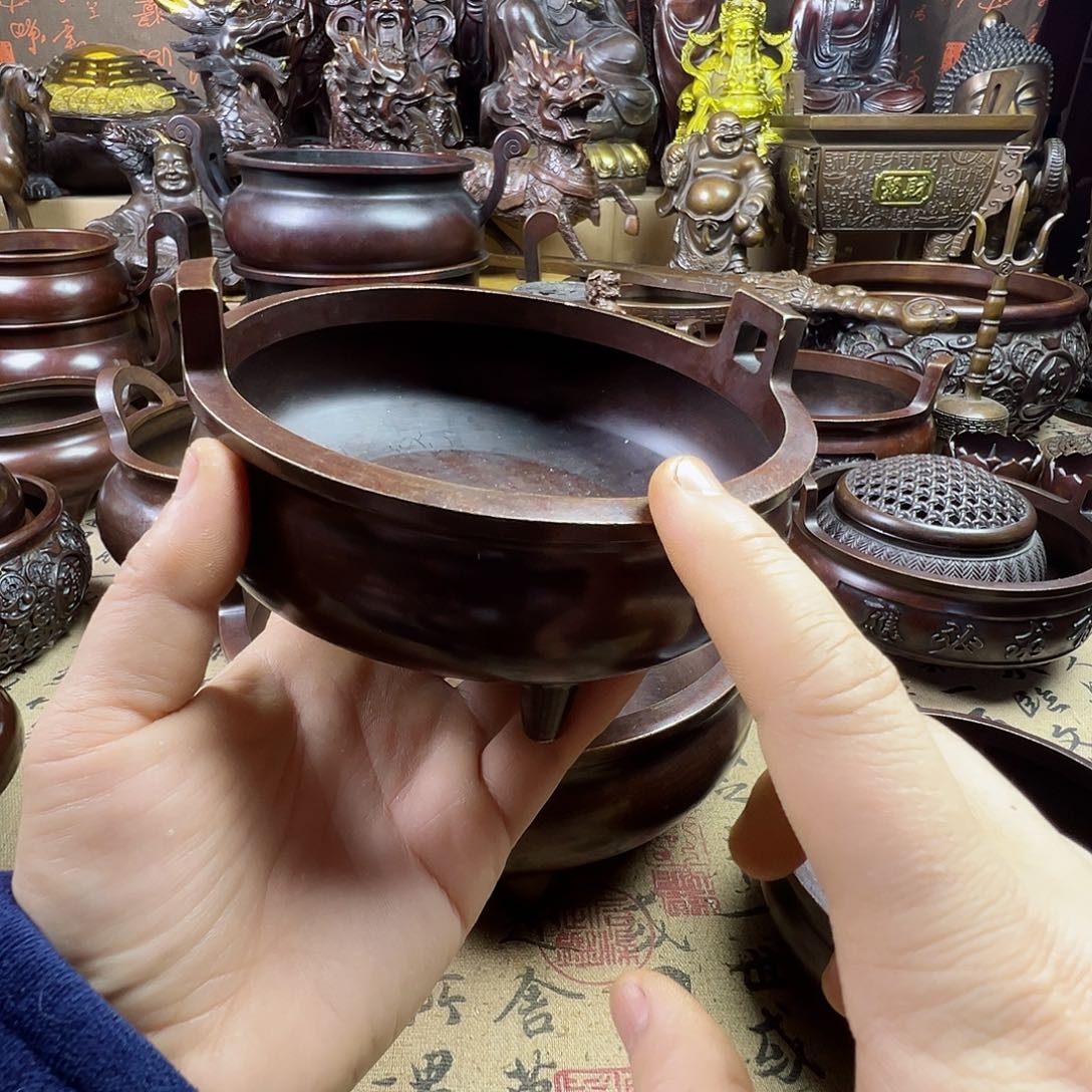 铜香炉风水摆件家用香炉