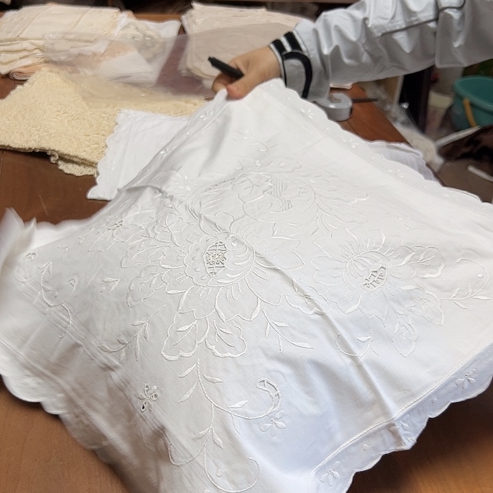 毛绒亚麻棉084-45方抱枕套一对