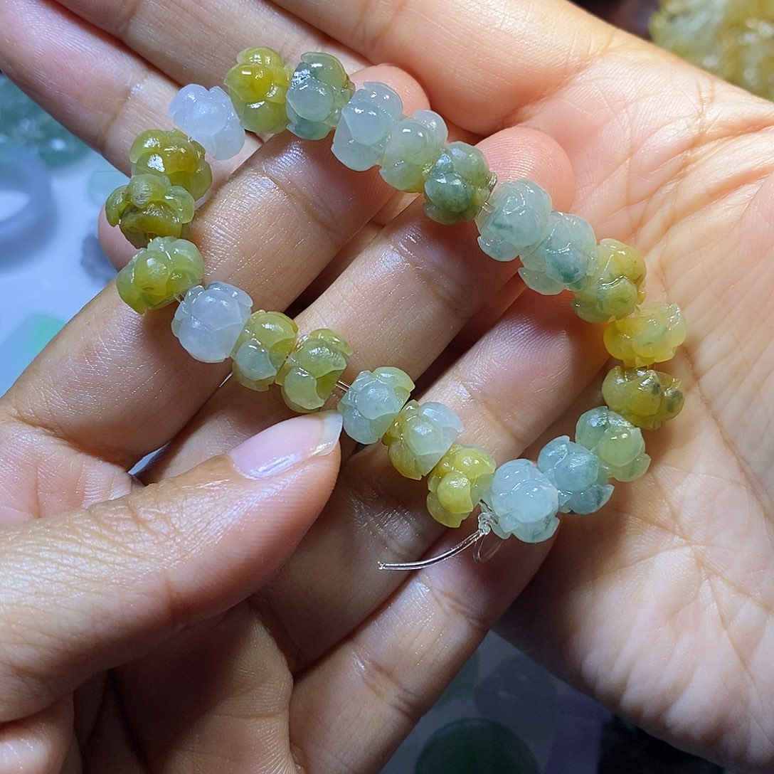 定制翡翠未镶嵌莲花珠