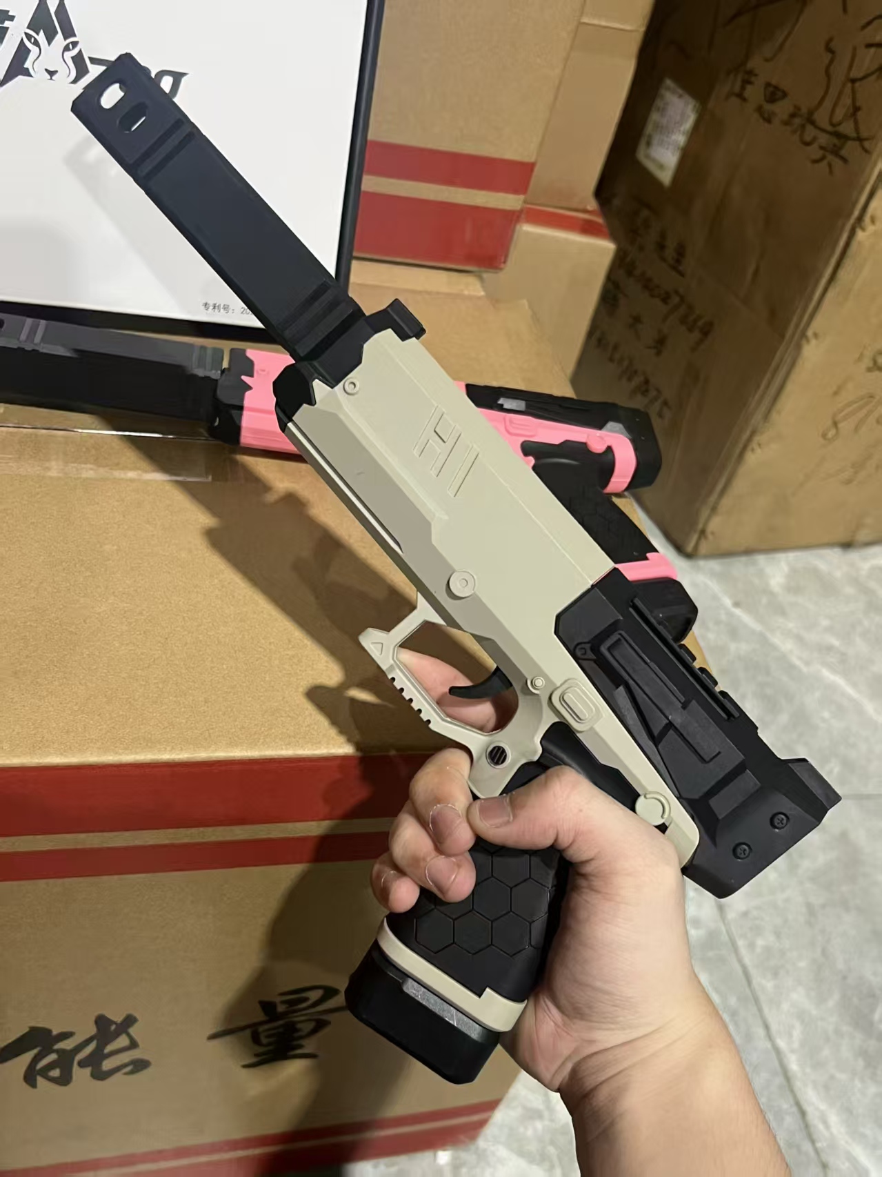 软弹枪玩具犀牛发射器手拉下供空仓挂机男孩礼物射击玩具