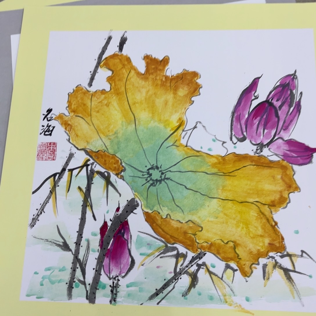 国画李名海斗方花鸟赵