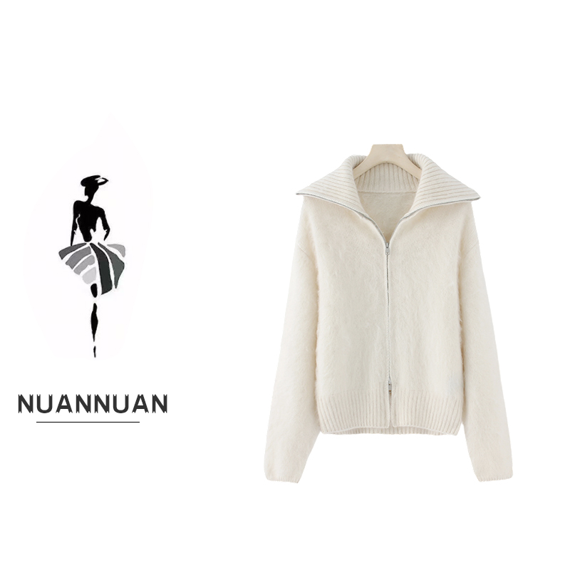 新款羊绒拉绒纯色衫宽松型长袖时尚女宽松秋冬保暖XRK-25601