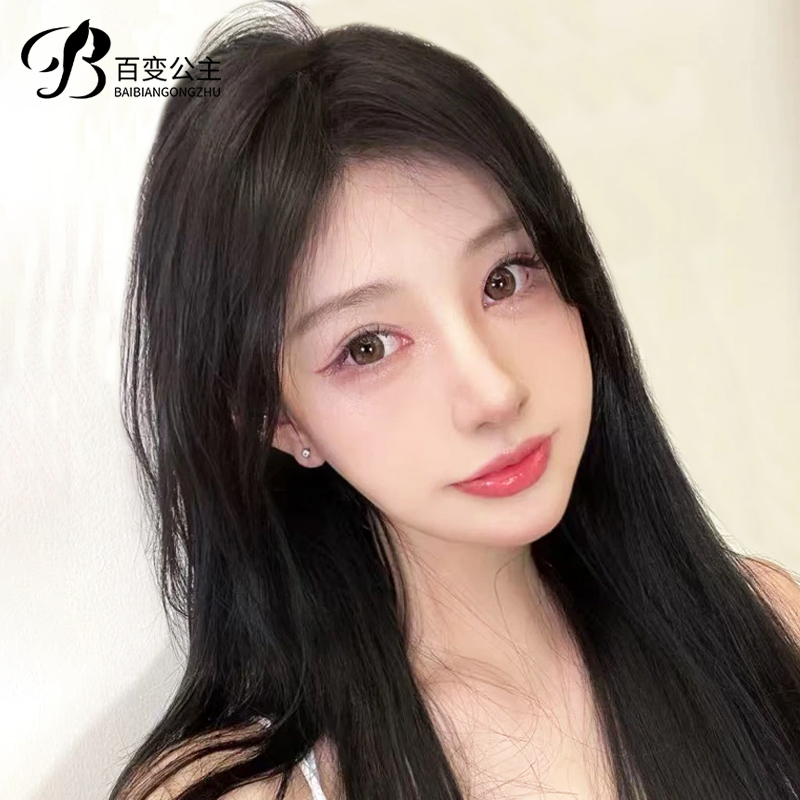 【5-8月夏日限定款13*15】百变公主假发女全真人发丝轻薄补发片头顶