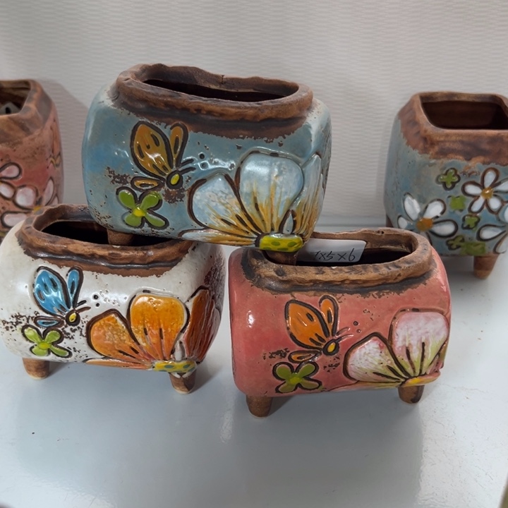 紫砂花盆粗陶材质多肉花盆