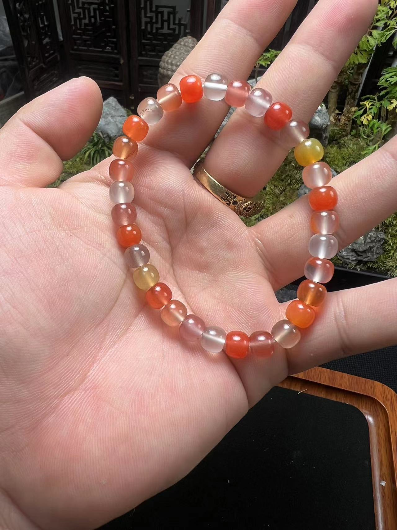 天然原矿南红多宝手串7mm