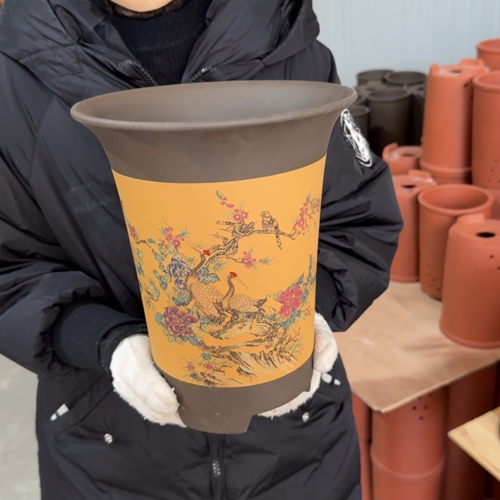 紫砂花盆 包邮包破损