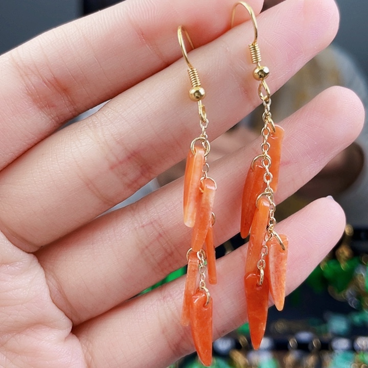 翡翠耳饰未镶嵌饰品