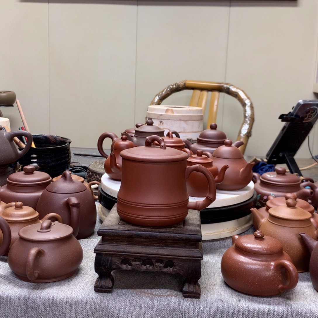 百***6紫泥茶壶机车林清水泥制作