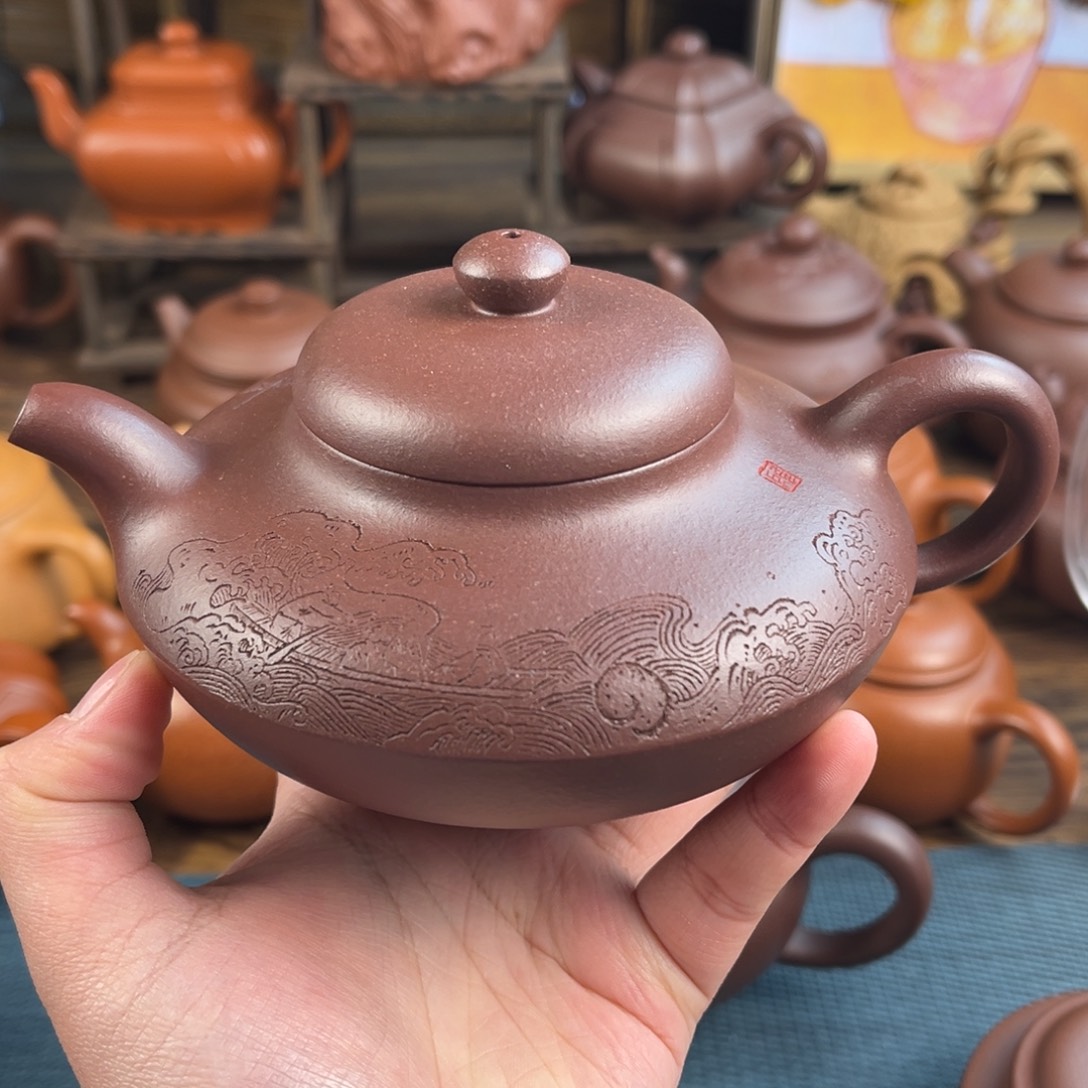 3***2茶壶紫砂手工制作工艺精湛
