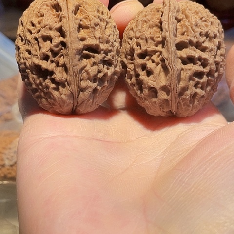 把件文玩核桃铁将军带彩38