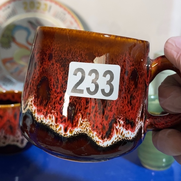 瓷片窑变茶杯约300ml