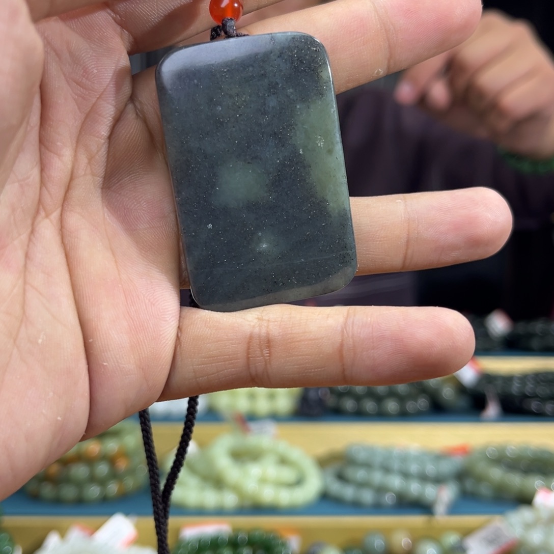 和田玉挂件未镶嵌纯天然新疆青花无事牌多样性发其一