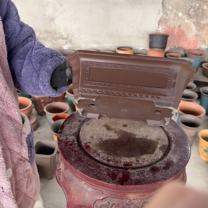 紫砂紫砂花盆口径