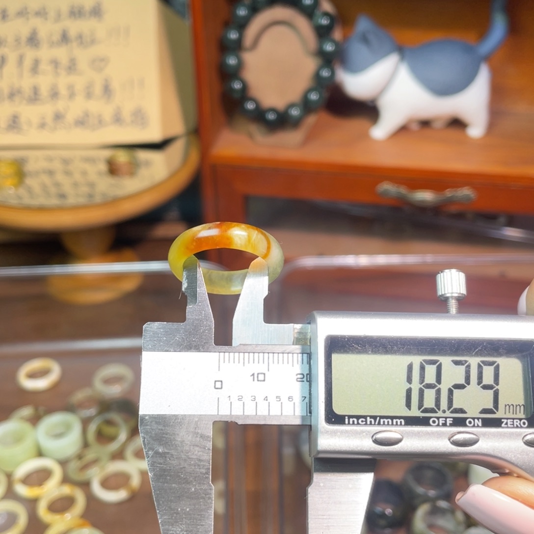 未镶嵌岫玉戒指331-18.2