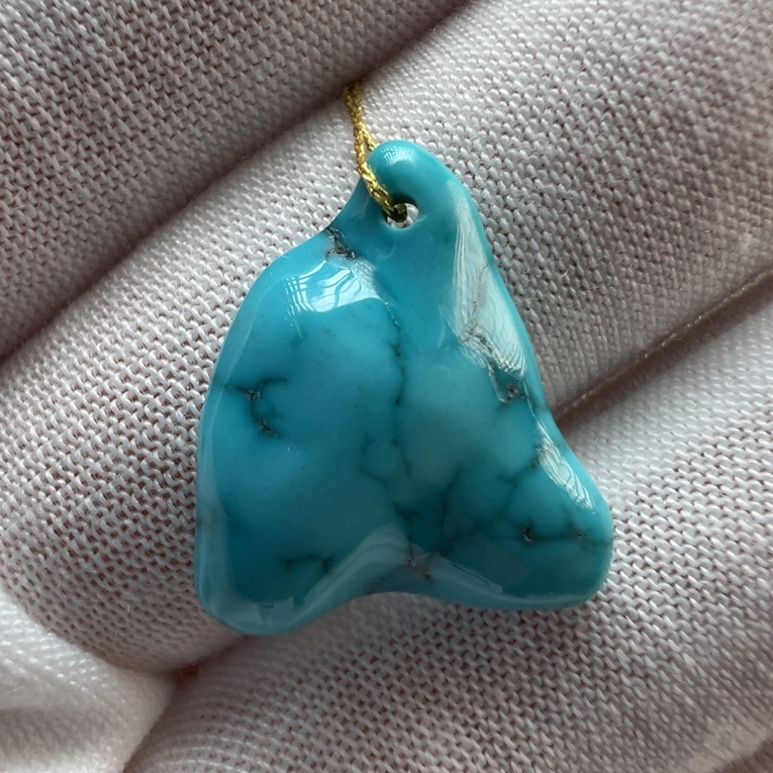 绿松石未镶嵌配饰15.9*17.9