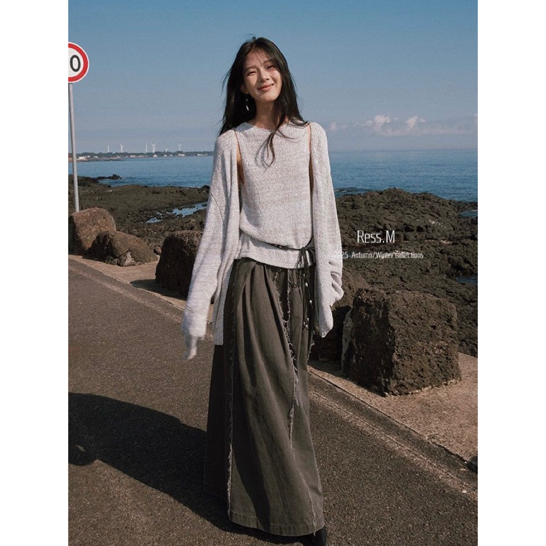 【NO退NO换】-温柔肌理感～慵懒宽松圈圈毛针织衫（RM08013#）RESS.M