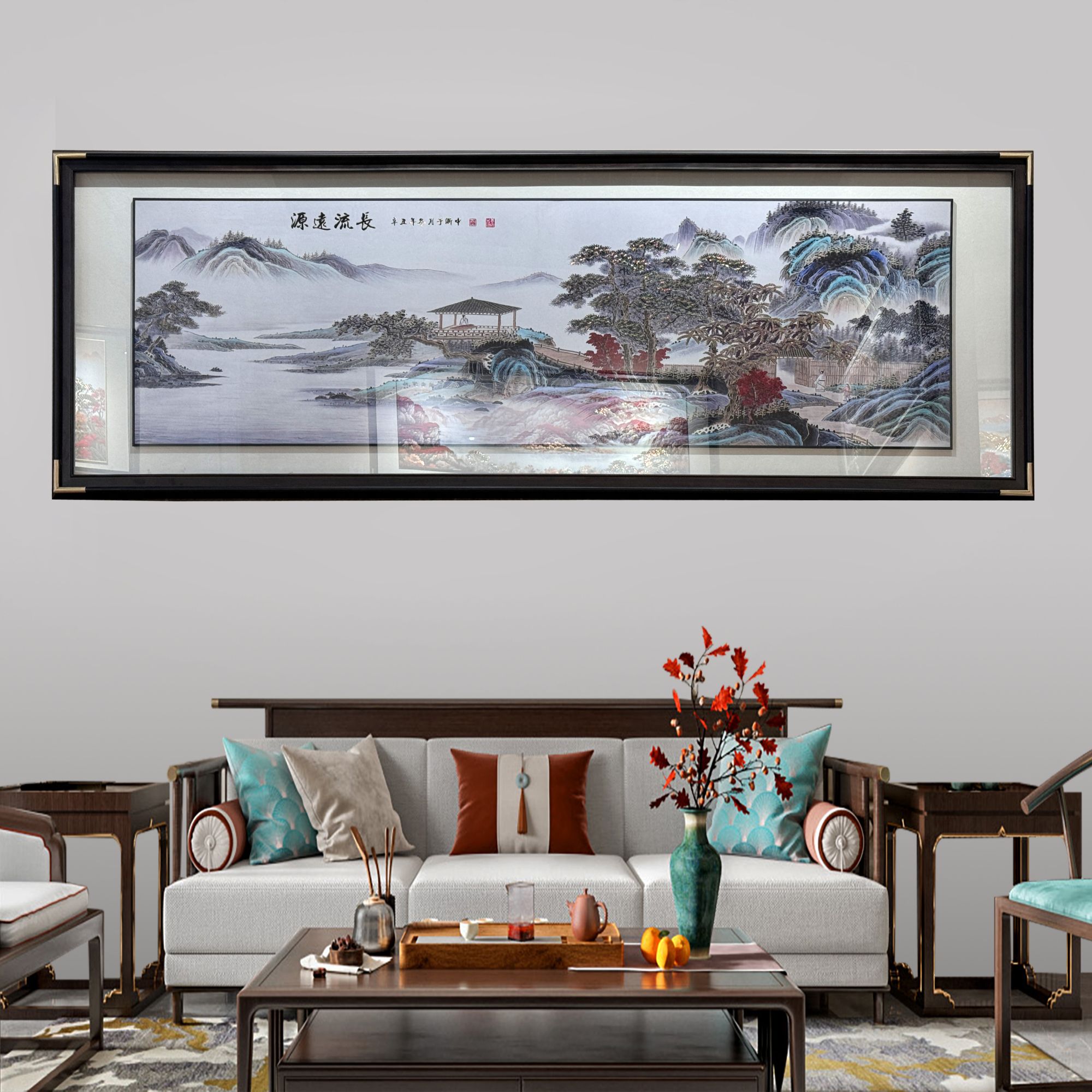 手工铜版画《源远流长》