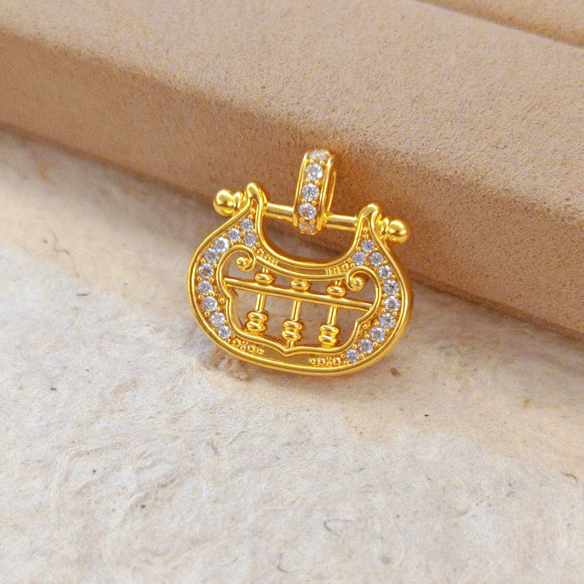 【琪琪专属】足金999投资金【如意算盘锁包】吊坠 国风