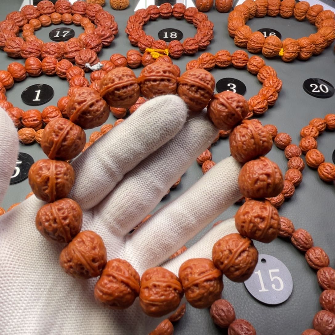 手串文玩核桃野生核桃苹果圆磨盘秋子手串